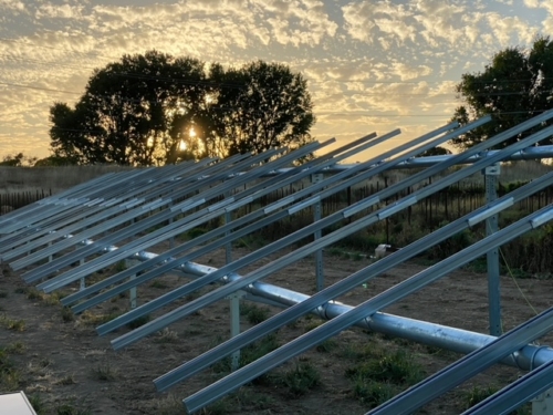 Ground mounted solar panels are very common in agricultural projects